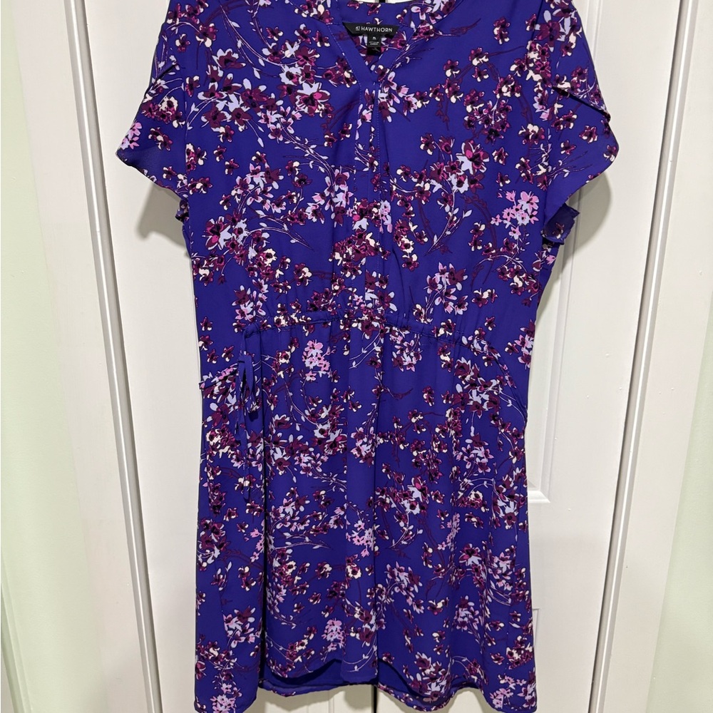 41 Hawthorn Purple and White Short Sleeve Button Down Shirt